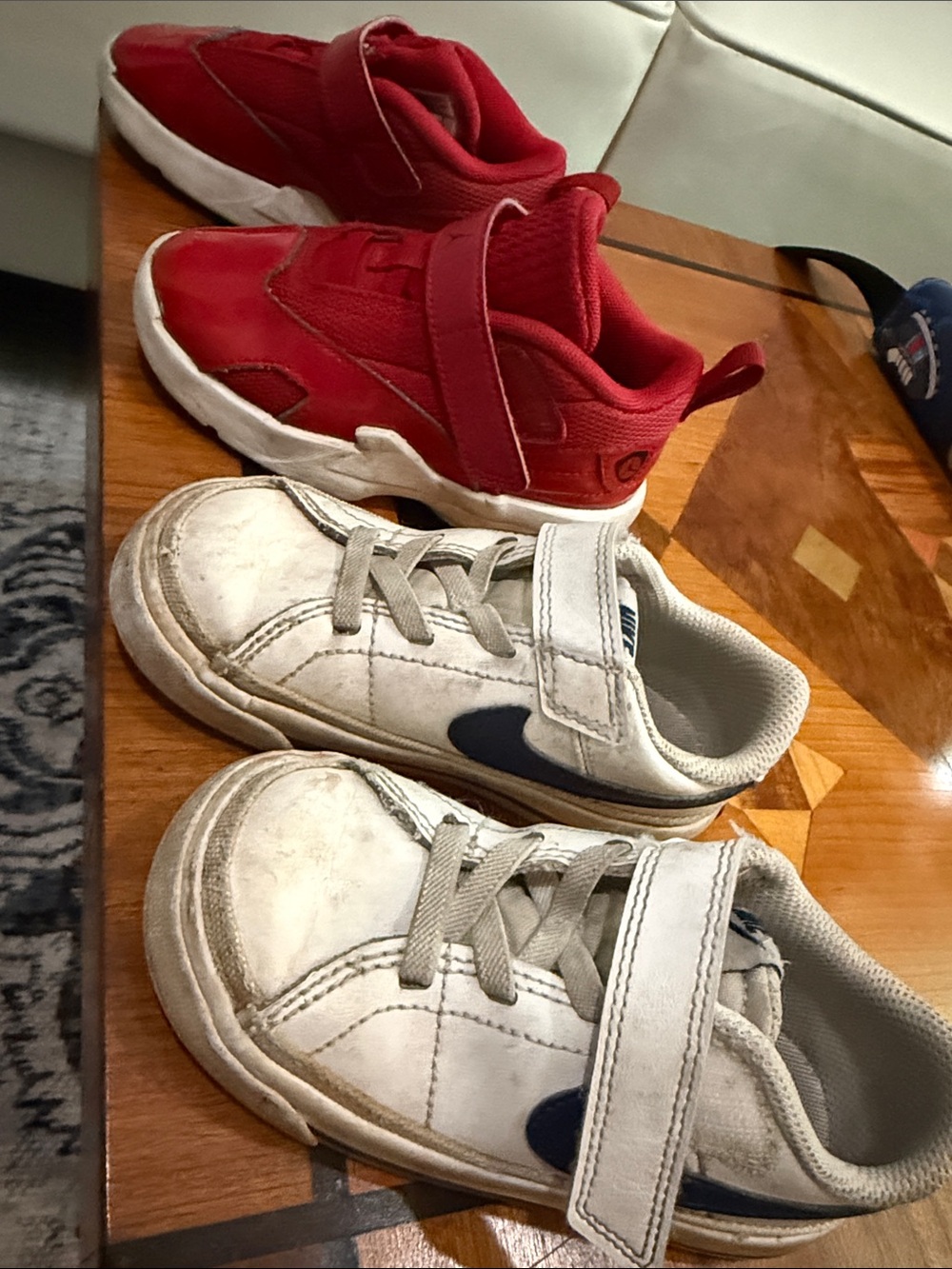Nike Kids Red and White Sneakers Pack